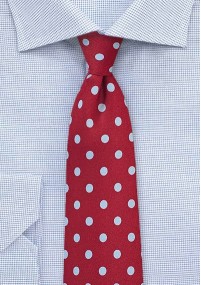 Cravatta business a punti grossi rosso...