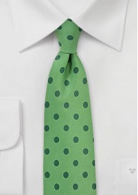Krawatte grob tupfengemustert waldgrün dunkelgrün