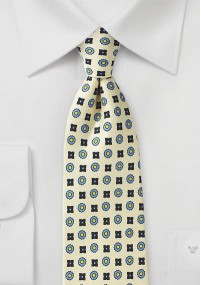 Emblemi di cravatte crema