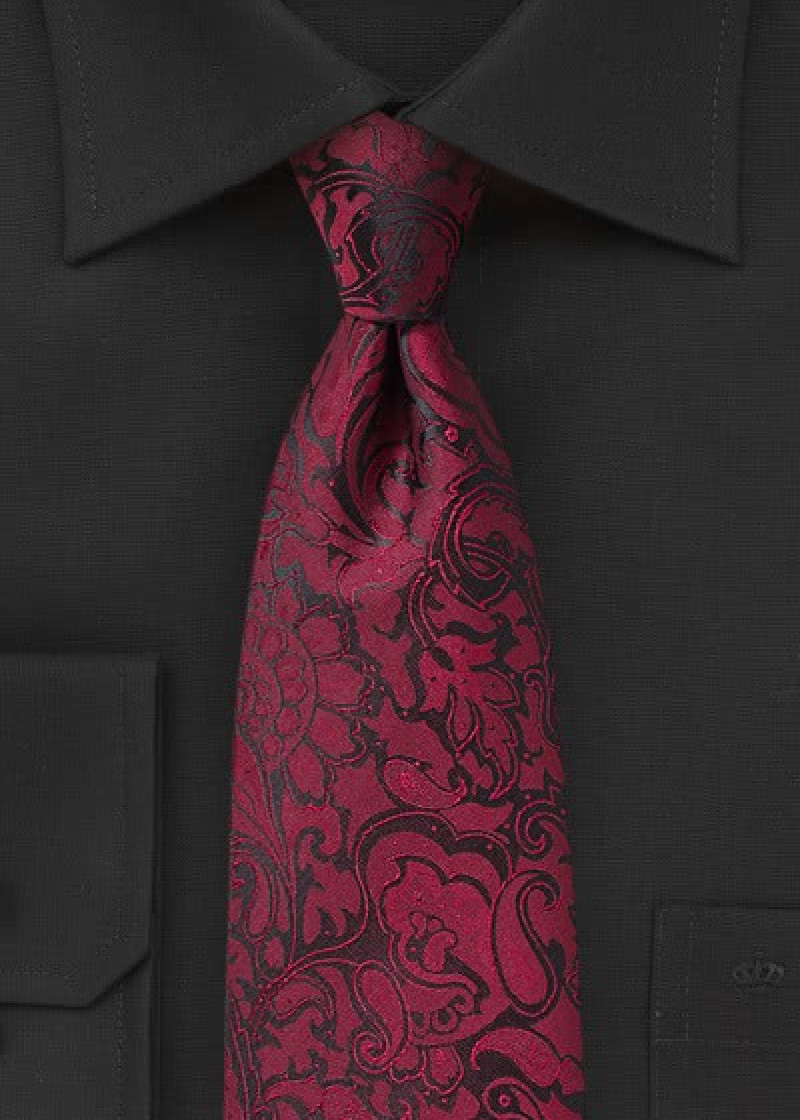 Cravatta paisley rosso