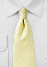 Cravatta paisley giallo pastello