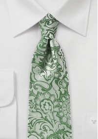 Cravatta con disegno Paisley verde scuro