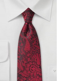 Cravatta paisley microfibra rosso