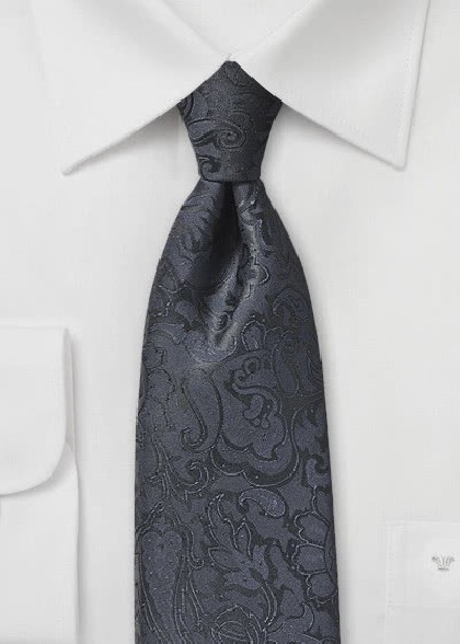 Markante Krawatte im Paisley-Look schwarzblau