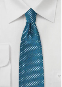Cravatte a pois color petrolio