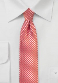 Cravatta a pois rosso chiaro