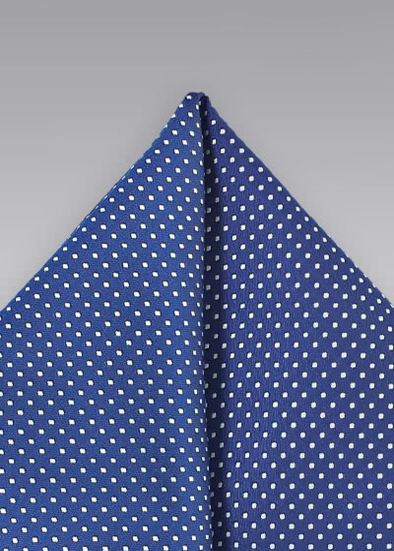 Fazzoletto taschino blu pois
