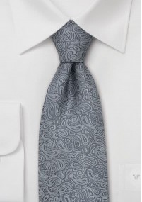 Cravatta paisley argento