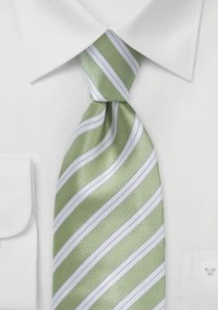 Cravatta per bambini a righe verde chiaro