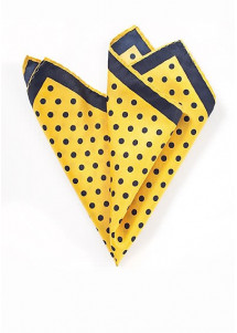 Fazzoletto taschino pois giallo
