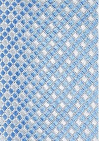 Krawatte eisblau schneeweiß Gitter-Struktur