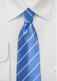 Cravatta seta righe azzurro