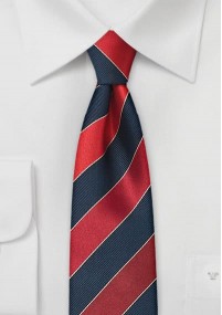 Cravatta a righe rosso marino