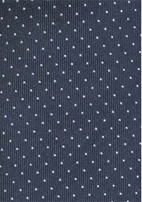 Krawatte schlank Punkt-Muster navy weiß