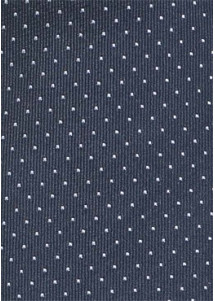 Krawatte schlank Punkt-Muster navy weiß