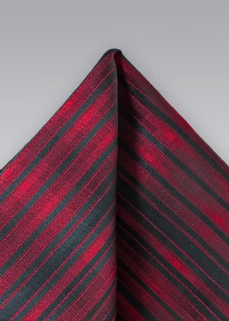 Sciarpa Cavalier Struttura a righe Rosso Nero