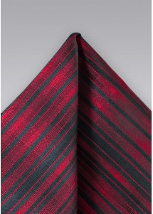 Sciarpa Cavalier Struttura a righe Rosso Nero