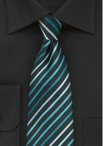 Cravatta clip righe verde