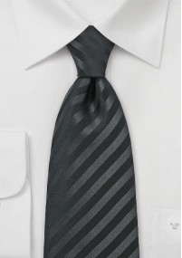 Cravatta clip nera righe
