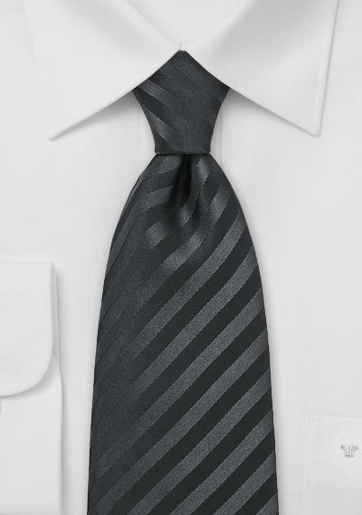 Cravatta clip nera righe