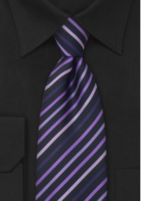 Cravatta a clip da uomo con design a righe...