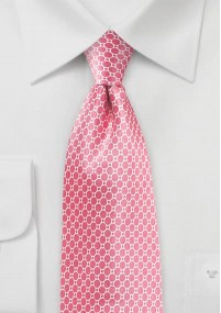 Cravatta rosa bianco