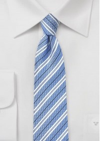 Cravatta righe blu ghiaccio