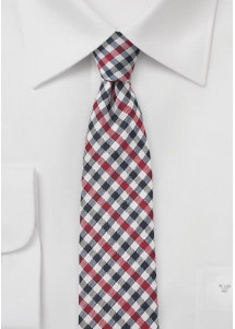 Cravatta business Vichy Check Blu notte...
