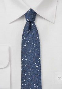 Cravatta in lana blu reale screziata