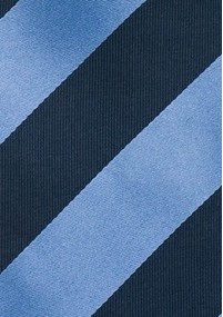 Fertig gebundene Krawatte Blockstreifen taubenblau navy