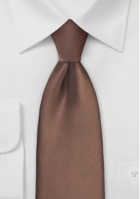 XXL cravatta marrone medio in fibra sintetica