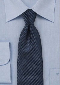 XXL-Krawatte Ripp-Struktur navyblau