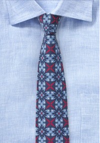 Cravatta stile Talavera blu ghiaccio