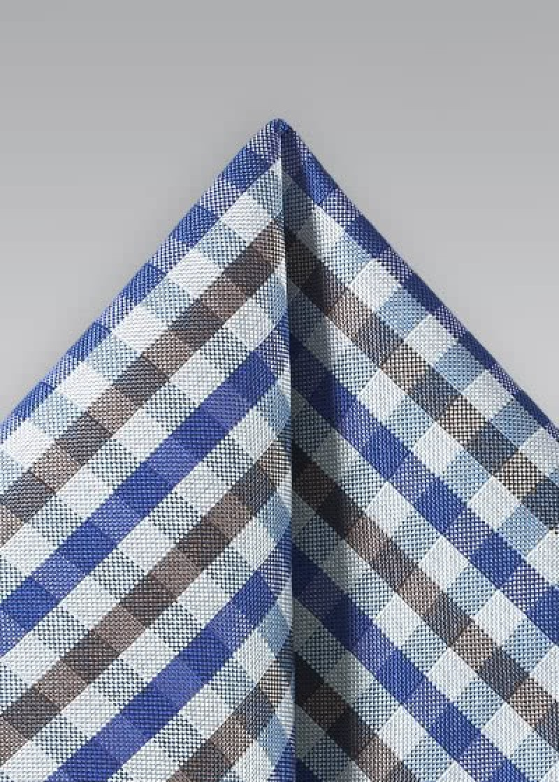 Foulard decorativo Vichy check blu oltremare