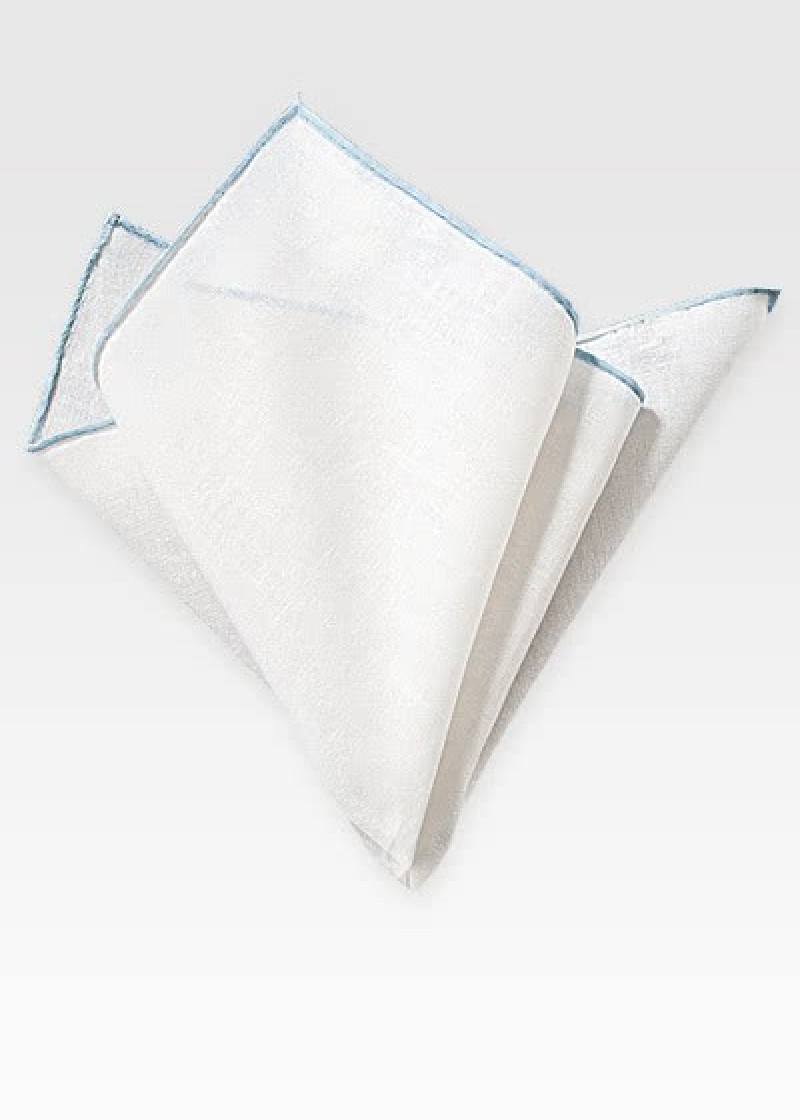 Fazzoletto taschino lino bianco