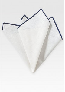 Fazzoletto taschino bianco bordo