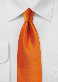 Cravatta in raso lucido arancione rosso