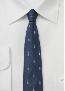 Cravatta Penguins blu navy