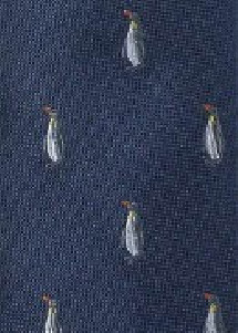 Herrenkrawatte Pinguine nachtblau
