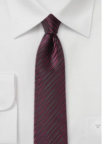 Cravatta slim line surface bordeaux