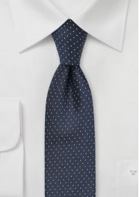 Cravatta blu pois bianchi