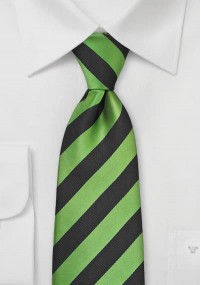 Krawatte Streifendessin grün nachtschwarz