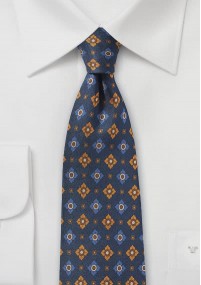 Cravatta con motivo floreale inglese Blu...