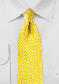 Cravatta con decorazione a reticolo giallo...