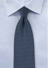 Cravatta quadrettini blu microfibra
