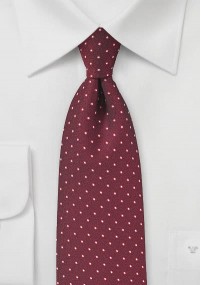 Cravatta a pois rosso medio