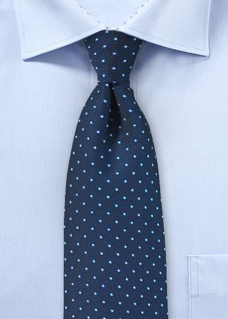 Cravatta pois blu
