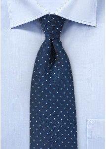 Cravatta pois blu