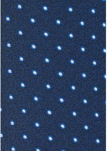 Krawatte Tupfen navyblau