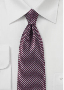 Cravatta righe rosso bordeaux